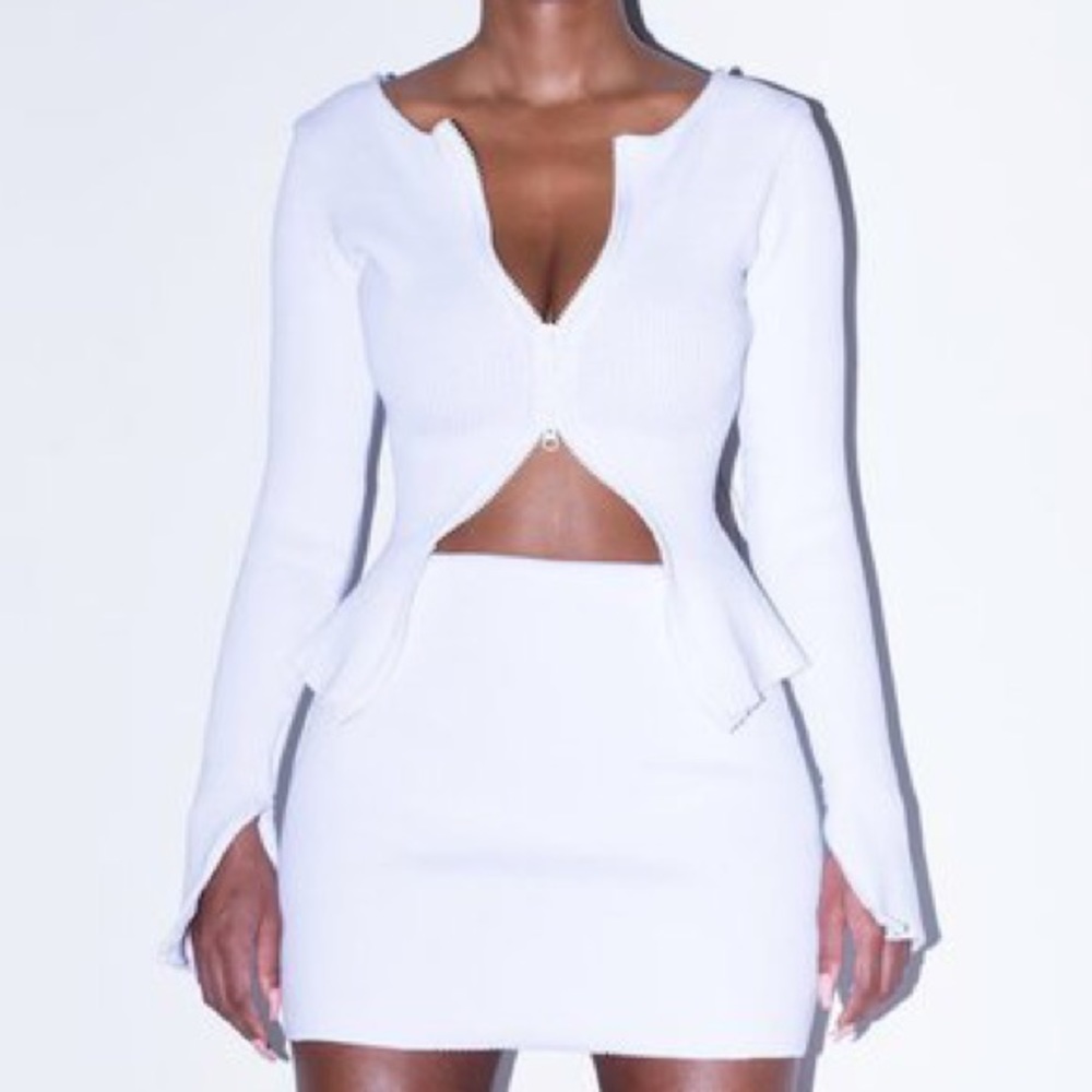 TheKlabel ribbed skirt